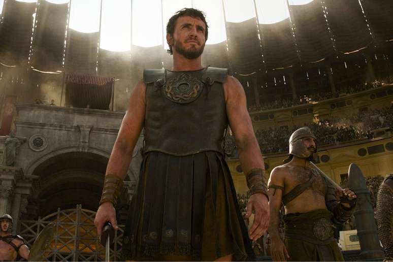 Em “Gladiador 2”, Lucius precisa derrubar os imperadores e corruptos de Roma para garantir o seu futuro 