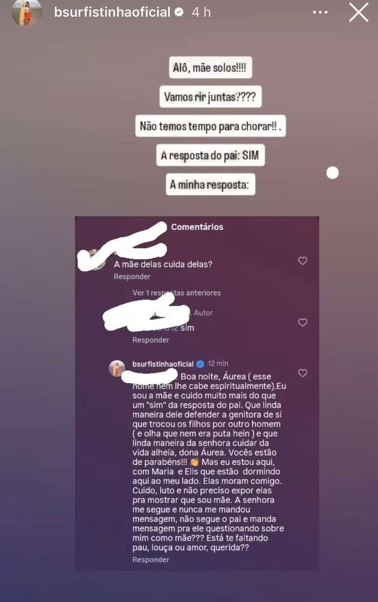 Raquel, conhecida como Bruna Surfistinha, compartilhou a intera&ccedil;&atilde;o no pr&oacute;prio perfil