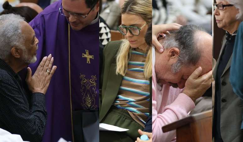 Missa de sétimo dia de Preta Gil reúne Gilberto Gil, Carolina Dieckmmann, Fernanda Montenegro e mais em noite de emoção e despedida; veja fotos.