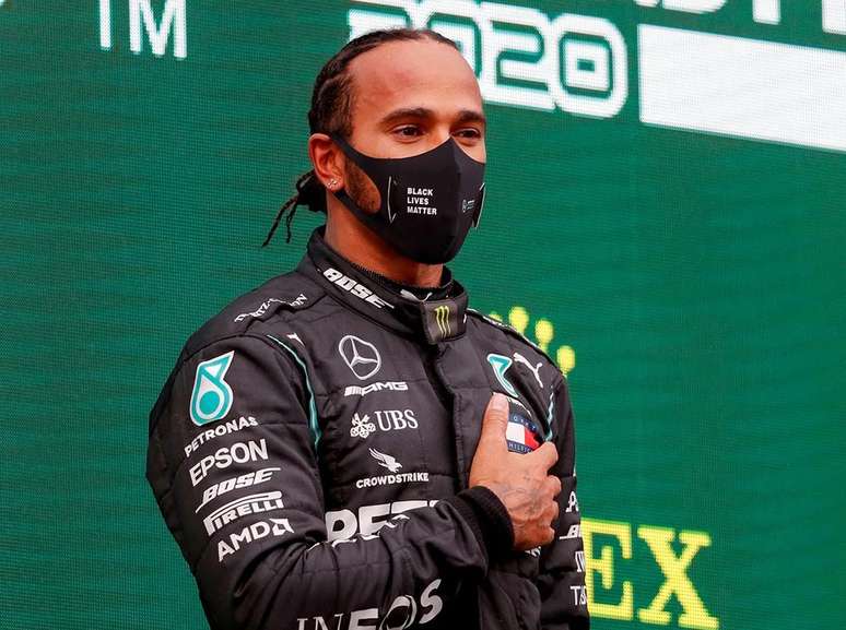 Lewis Hamilton venceu o GP da Turquia em Istanbul Park em 2020 e conquistou o t&iacute;tulo mundial