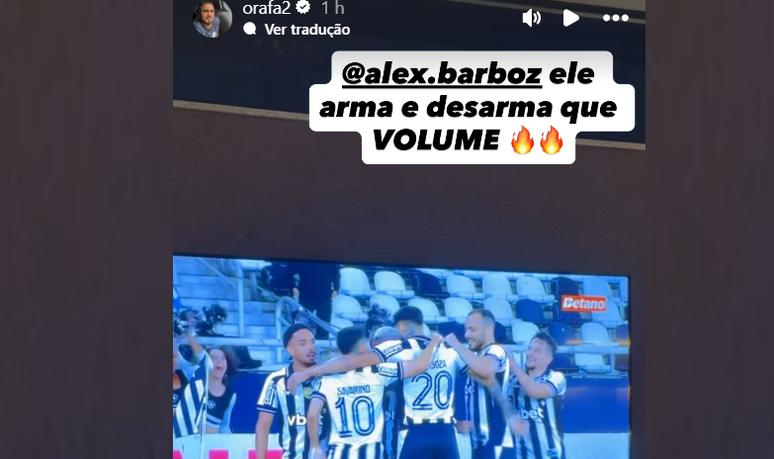 Rafael, ex-jogador do Botafogo, se empolgou ao comemorar gol de antigo companheiro: 'sac*do delício'