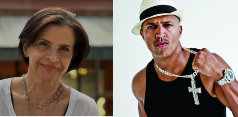 A cantora Marina Lima e o rapper Mano Brown