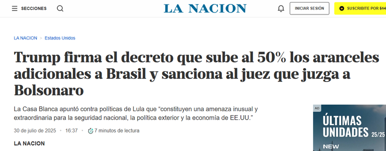 As medidas de Trump repercutiram nos principais jornais do mundo. 