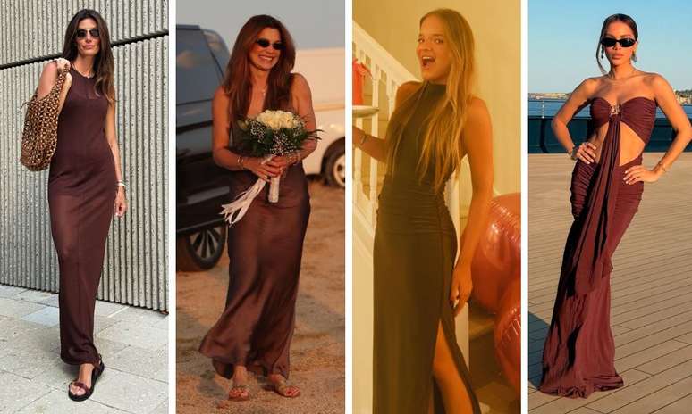 Famous with brown dress 