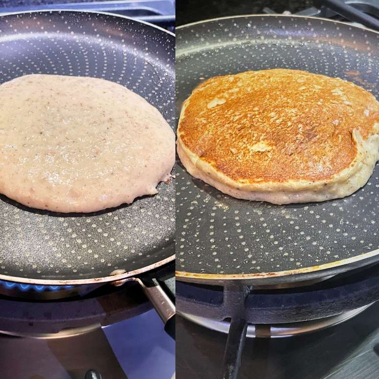 Fofinha e macia, essa panqueca de banana &eacute; saud&aacute;vel e f&aacute;cil de fazer