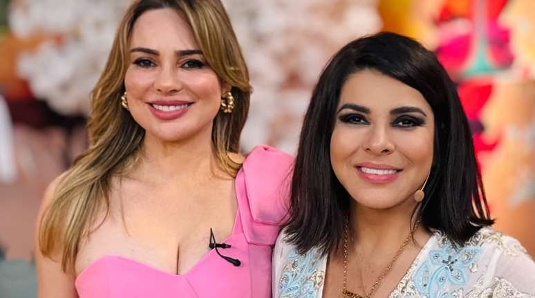 Rachel Sheherazade não quis comentar andamento de processo contra o SBT ao ser entrevistada por Mara Maravilha