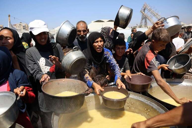 Distribuição de comida na Faixa de Gaza