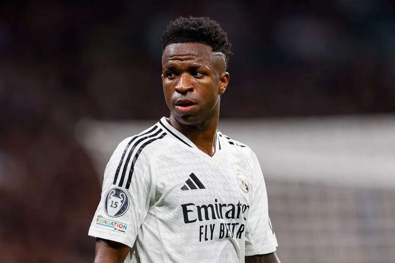 Vini Jr em ação pelo Real Madrid