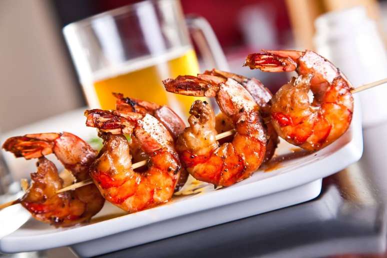 Grilled prawns with beer marinade Grilled prawns with beer marinade