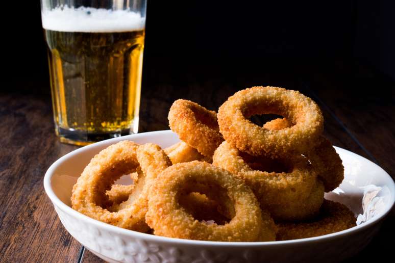 Onion sounds with beer Onion sounds with beer