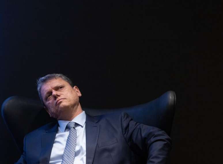 O governador de São Paulo, Tarcísio de Freitas (Republicanos)