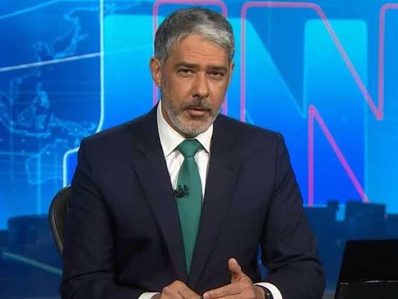 Detalhe de William Bonner no Jornal Nacional chama atenção (Foto: Divulgação)