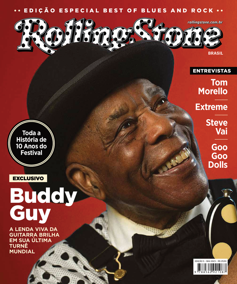 Buddy Guy para a capa da Rolling Stone Brasil (Reprodu&ccedil;&atilde;o)