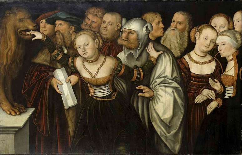 A F&aacute;bula da Boca da Verdade, por Lucas Cranach (1534). Germanic National Museum