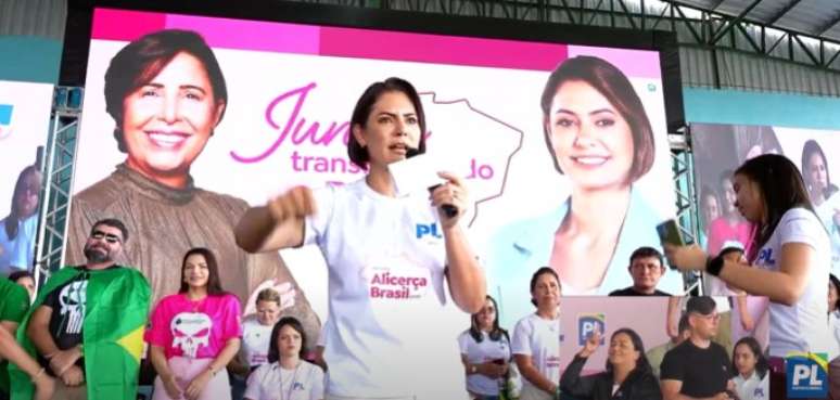 Michelle Bolsonaro discursa em evento do PL Mulheres