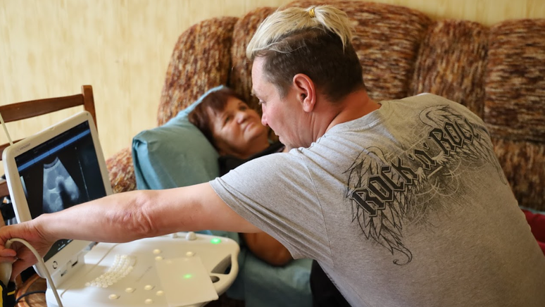 Before the mobile clinic, Baksheiev had to use anything available to perform tests and procedures