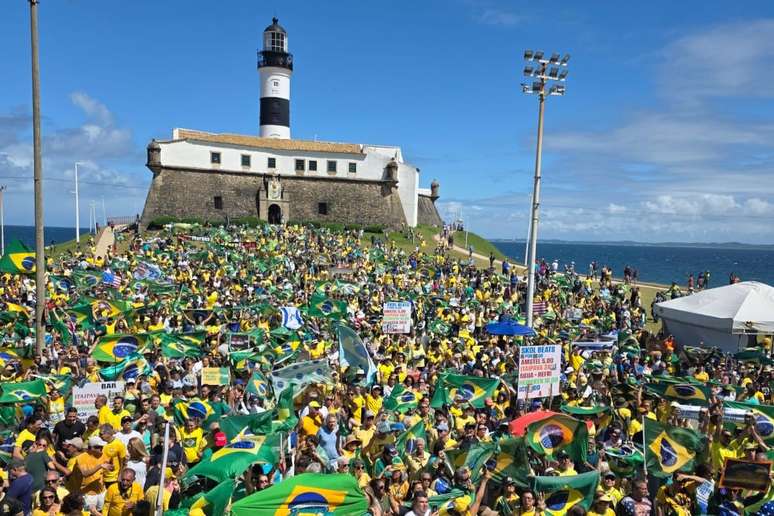 Ato a favor de Bolsonaro realizado em Salvador 