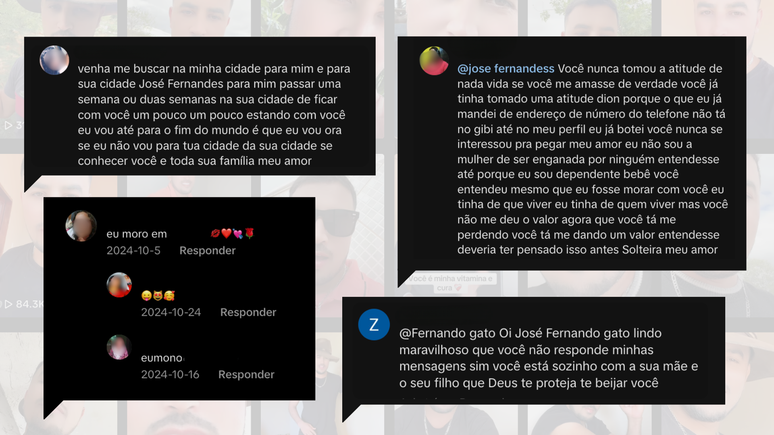 Mulheres deixam coment&aacute;rios nos v&iacute;deos de Jos&eacute; Fernandes, achando que, na verdade, est&atilde;o mandando mensagens privadas para ele 