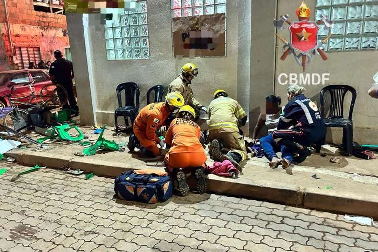 As vítimas foram hospitalizadas e criança teve queimaduras