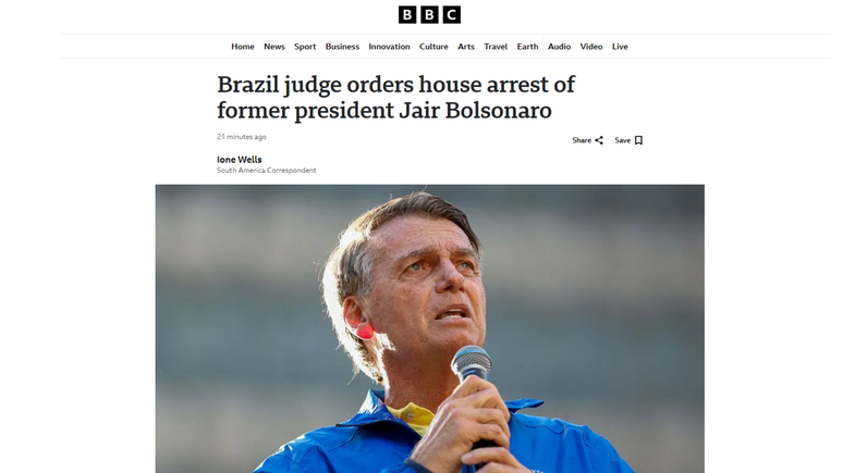 BBC diz que Bolsonaro falou no viva-voz para multid&atilde;o no Rio de Janeiro