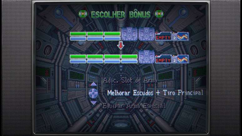 Realizar melhorias permanentes na nave é crucial para deixar o jogo mais fácil