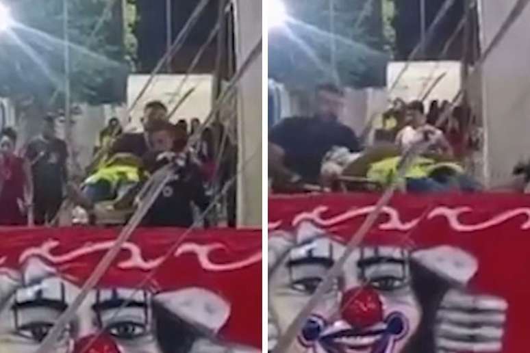 Samu levou um dos motociclistas em maca