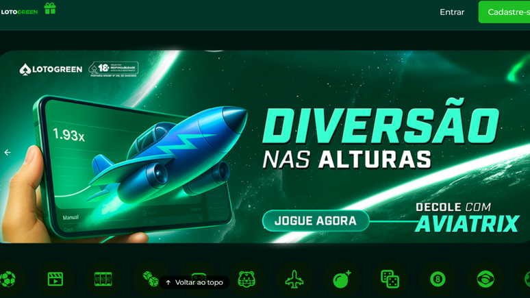 Casa conta com diversas promo&ccedil;&otilde;es em esportes e cassino