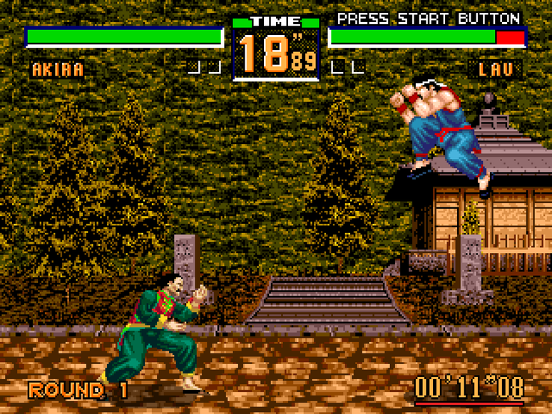 Virtua Fighter 2 chegou ao Mega Drive em 1996 em adapta&ccedil;&atilde;o 2D