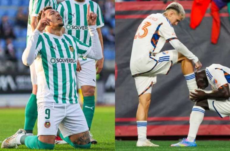 Fotos: Divulgação / Rio Ave e FC Cincinnati - Legenda: Justiça aceita pedido do Vasco por antecipação de parcelas de Clayton e Orellano