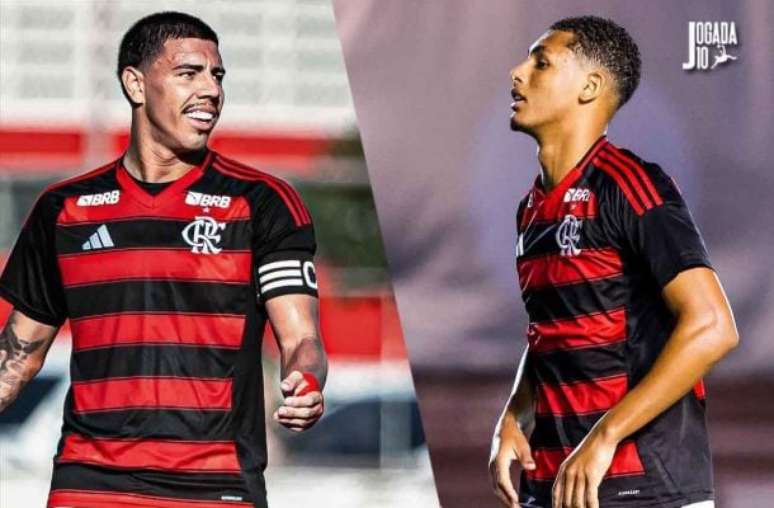 Fotos: Divulgação/Flamengo - Legenda: Iago e João Victor foram liberados da Seleção Sub-20 e seguem à disposição do Flamengo