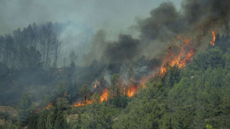 O maior incêndio da atual temporada de verão na França continua avançando e deixando destruição por onde passa, no sul do país.