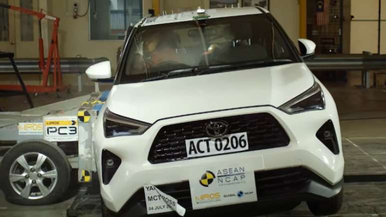 Toyota Yaris Cross em teste de impacto ASEAN NCAP