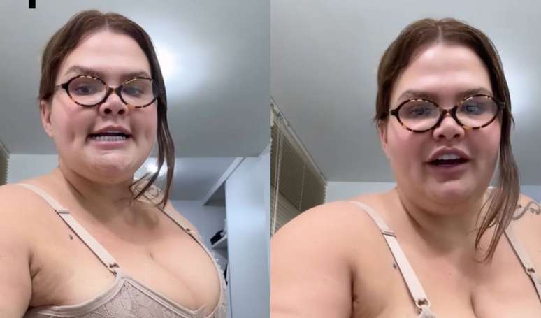 Before and after Thais Carla: with 50 kg less, the influencer shows how the body is after the bariatric and reveals injuries: “I can’t do anything”