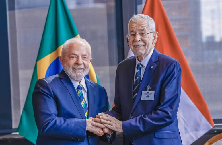 Lula e Alexander Van der Bellen, presidente da Áustria