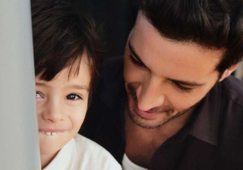 Leandro Lima and Toni in the countryside for Father's Day
