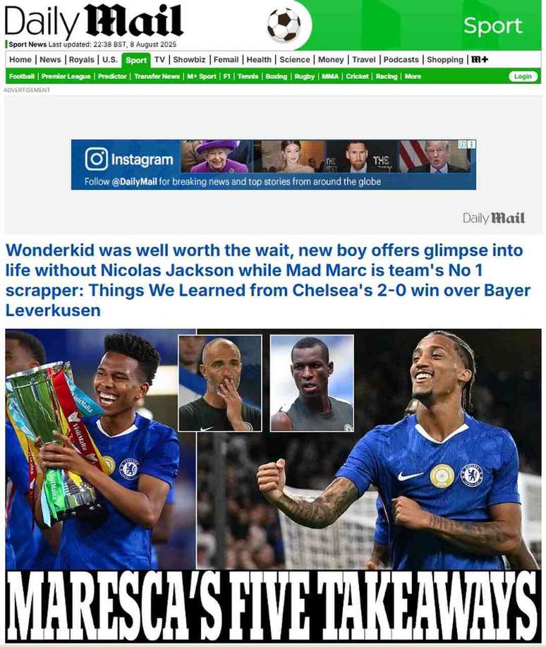 O ‘Garoto Maravilha’ segundo o Daily Mail –