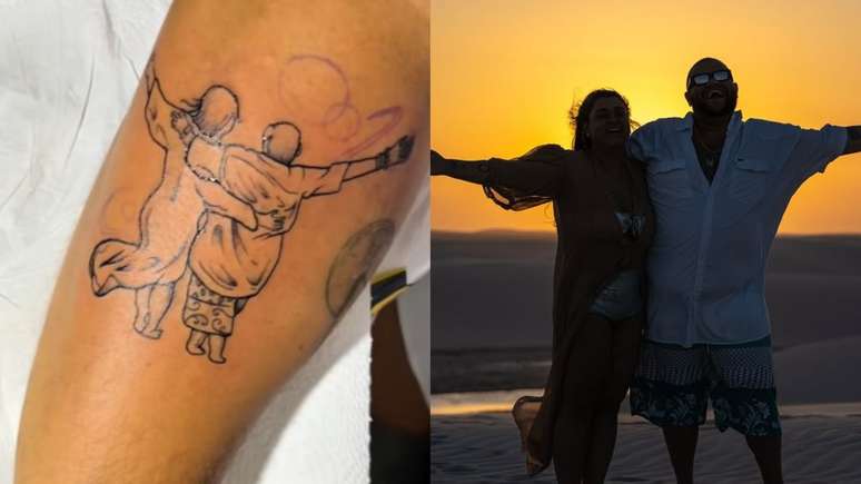 Eternalized! Gominho shows a tattoo he did in honor of Preta Gil