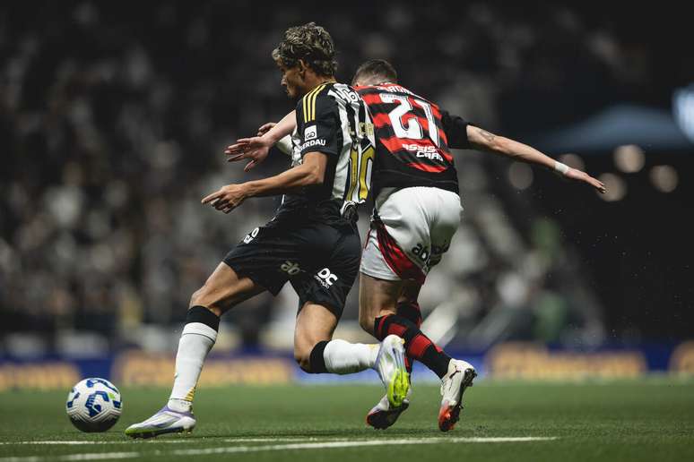 Scarpa em partida contra o Flamengo&nbsp;