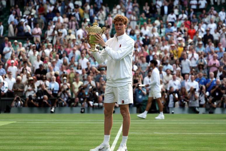 Jannik Sinner &eacute; o atual campe&atilde;o de Wimbledon