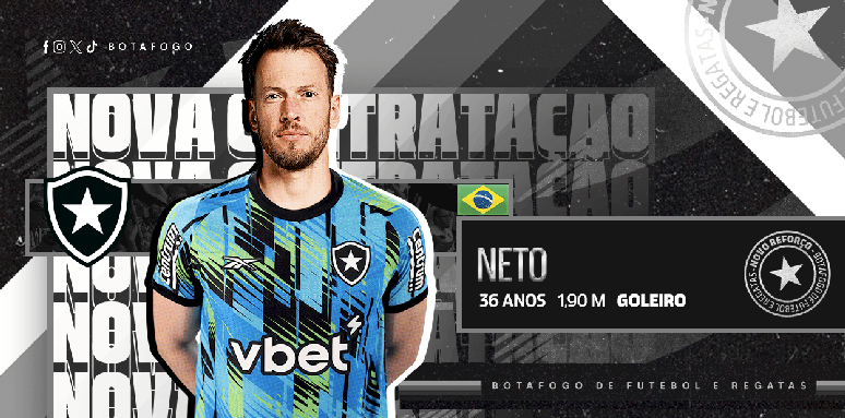 Neto &eacute; o novo goleiro do Botafogo 