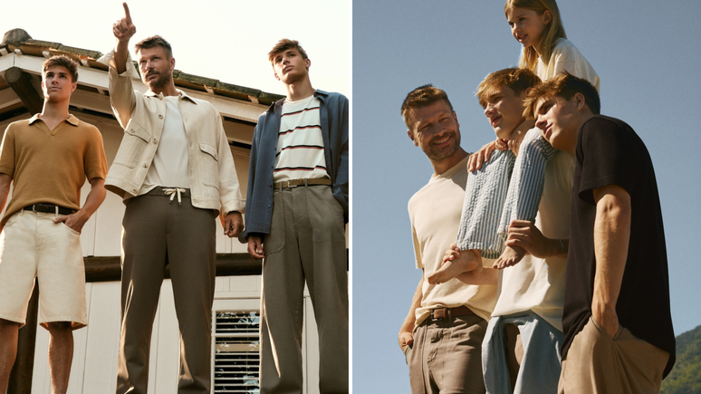 Rodrigo Hilbert com os filhos em campanha de Dia dos Pais 