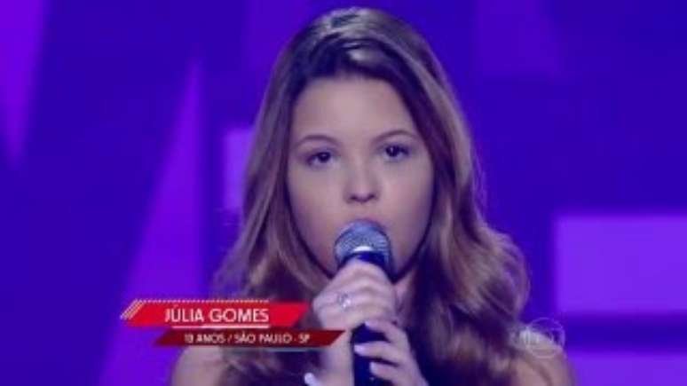 J&uacute;lia Gomes fez parte do 'The Voice Kids'