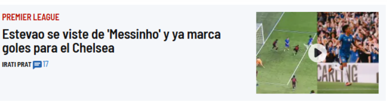 'Marca' repercute estreia de Estêvão pelo Chelsea