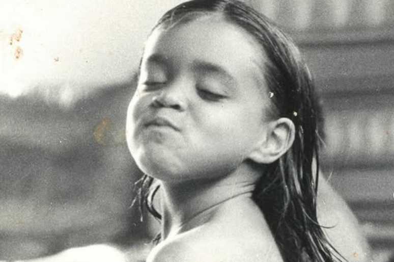 Foto escolhida por Gil para abrir a publicação em homenagem a Preta é dela criança