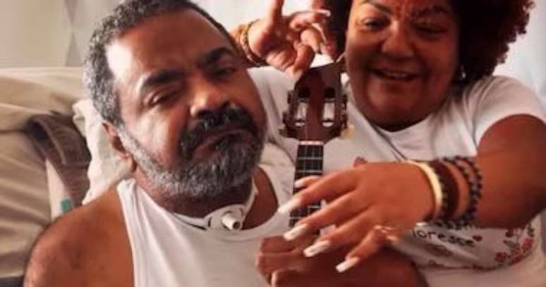 Arlindo Cruz com mulher, Babi, em último registro nas redes sociais