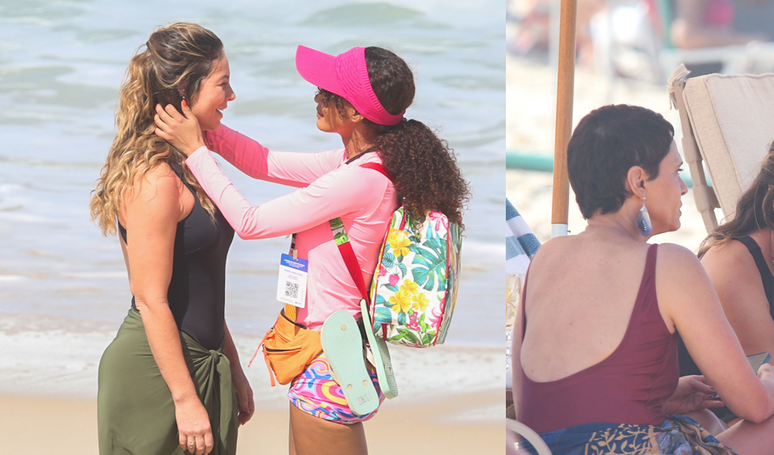 Spoiler of “Vale Tudo” in the act! In bankruptcy after the coup detete, Raquel sells Sandwich on the beach and is captured by Heleninha and Celina