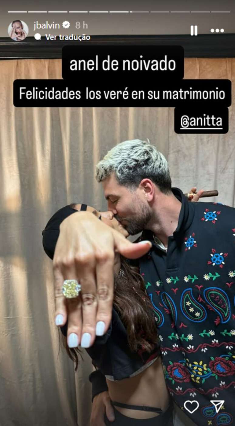 Is anitta busy? J Balvin shows “engagement ring”, but the singer does not yet confirm
