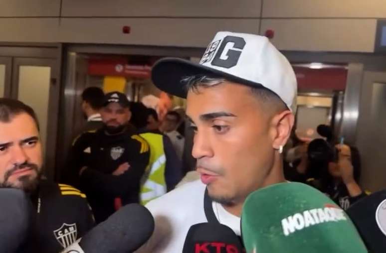 Reinier em desembarque em Belo Horizonte –Reprodução de vídeo/Instagram