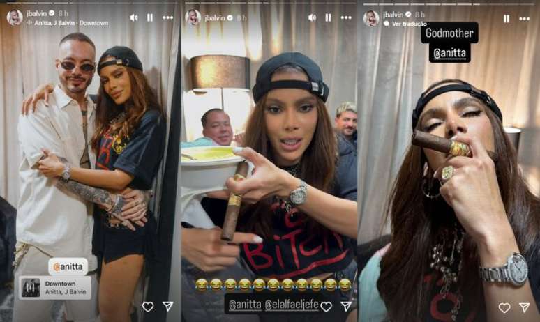 J Balvin published several photos of the singer Anitta on his Instagram on August 9, 2025; Among these, some in which he appears with what he called 
