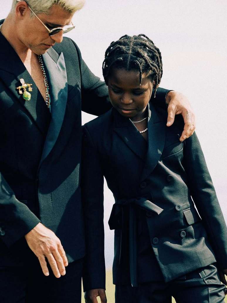Bruno Gagliano with his son, bless.